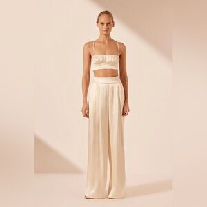 Shona Joy La Lune Tuxedo Trouser in Cream